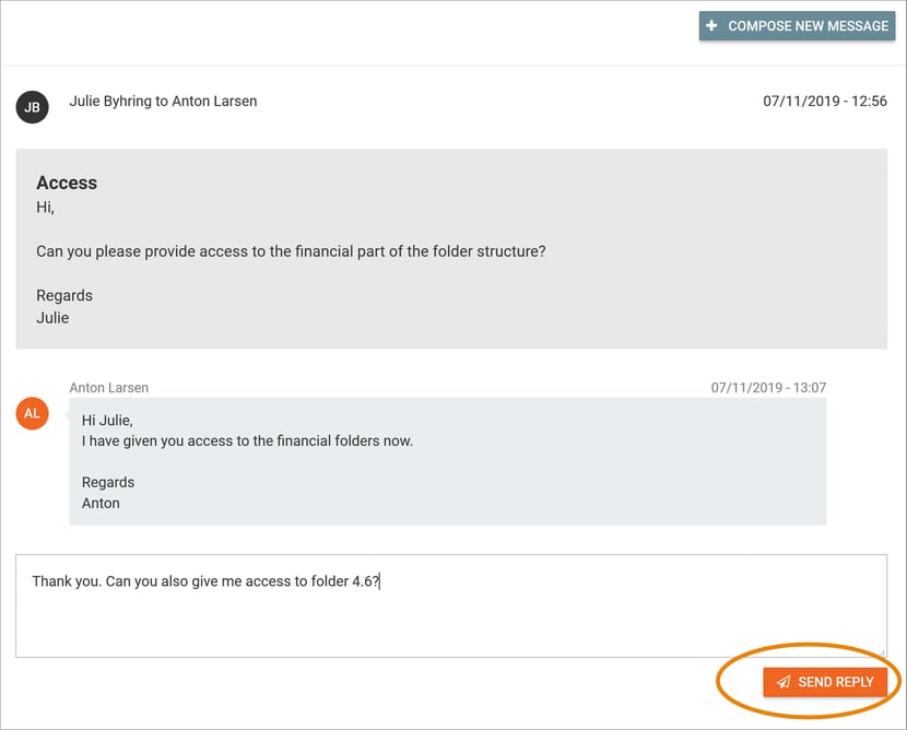 Answer message VDR(1)