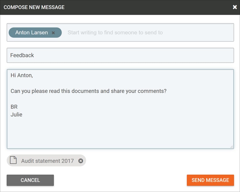 Send message VDR(1)