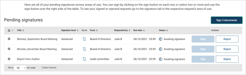 Sign documents