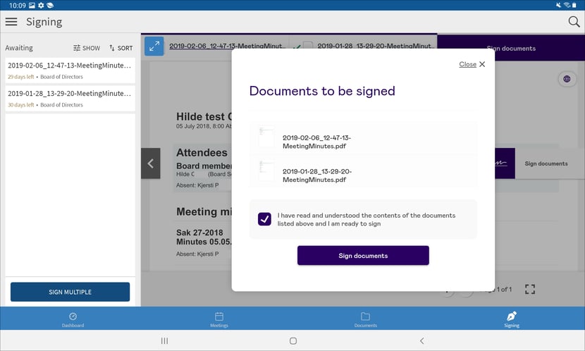go to sign