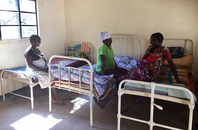 Expecting mothers in the maternity ward at Fatima Clinic.