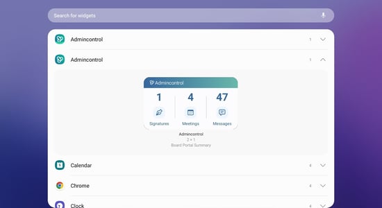 locate admincontrol widget