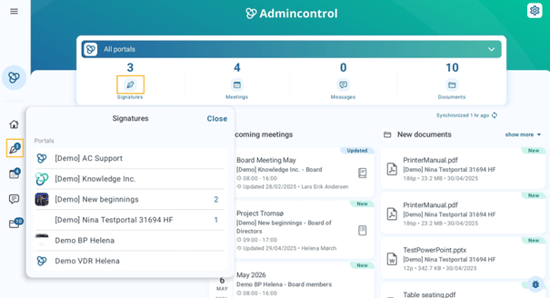 access signature requests
