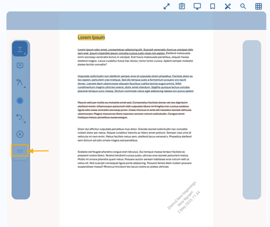change placement of annotation toool