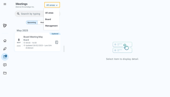 navigate to meetings