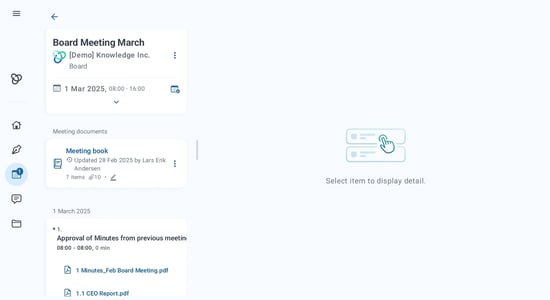 working with meeting book