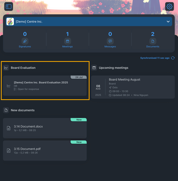 board evaluation highlighted