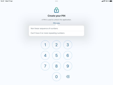 create pin code