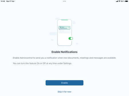 enable notifications