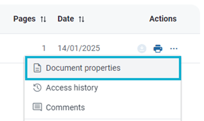 document properties
