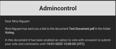 document notification voting