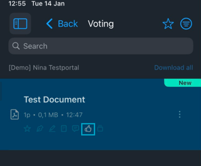 voting icon document