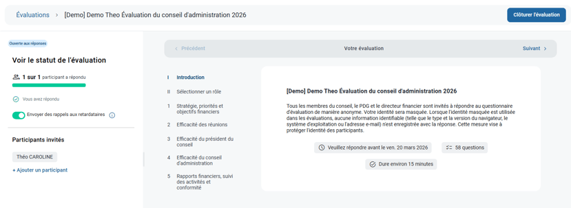 Clôture de l'enquête
