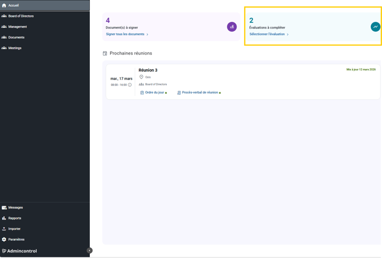 Où trouver l'évaluation