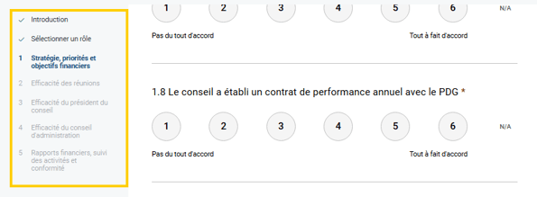 Passer d'une section à l'autre