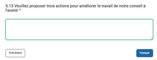 Soumettre l'évaluation