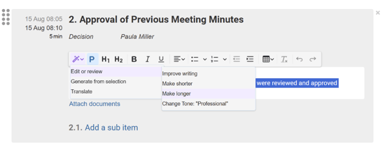 adjust length of text