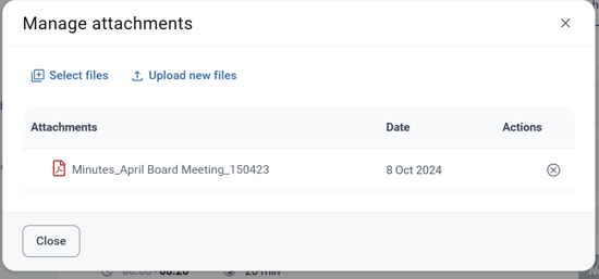 manage attachments
