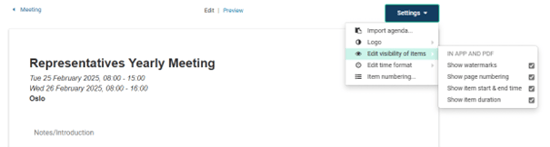 slecting watermarks and other options