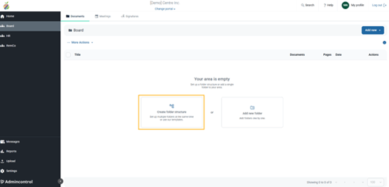 create folder structure highlighted
