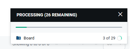 uploading process bar