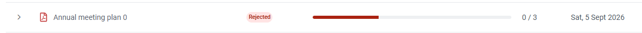 Pending request that has been rejected