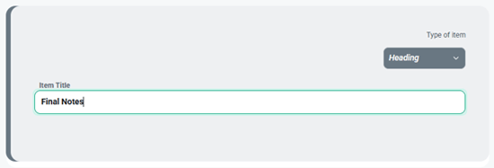 example of new heading