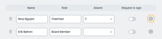 remove a participant