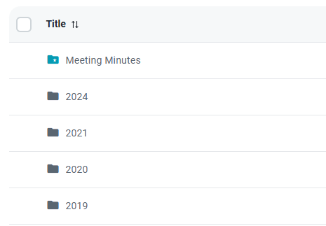 Meeting minutes default folder icon