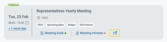view feedback button from meetings