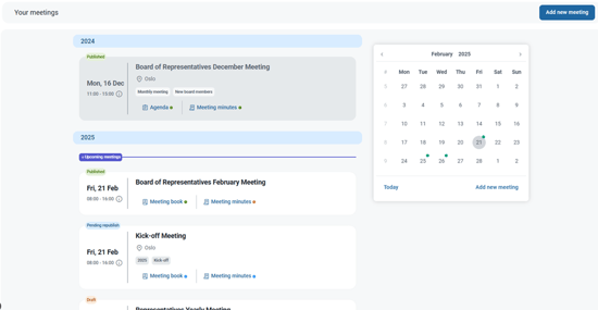 meetings overview