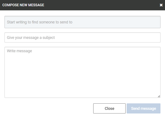 compose new message window 