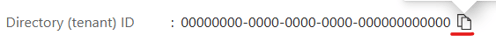 18. Copy the value of Directory (tenant) ID