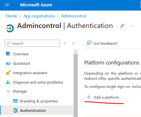 44 Click Add a platform
