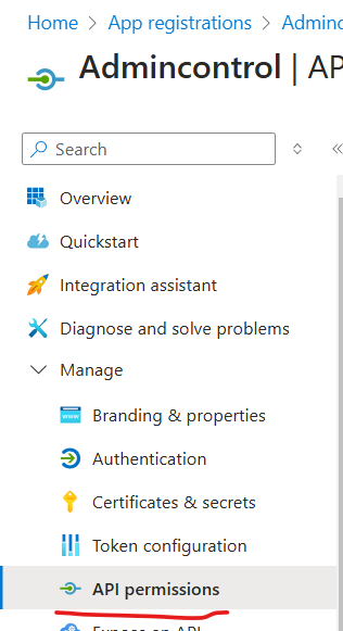 Click API permissions