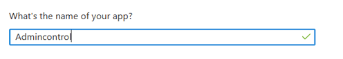 Name application Admincontrol
