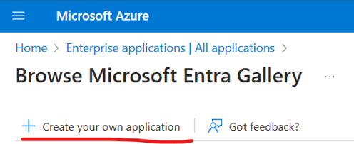 Select Create your own application