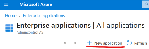Select new application