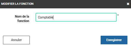 Renommer une fonction d'utilisateur