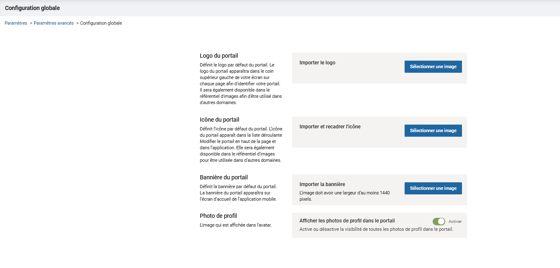  Configuration globale 