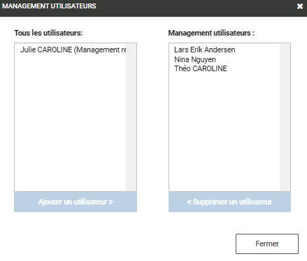 Voir les utilisateurs