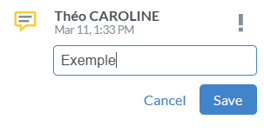 Sauvegarde des annotations