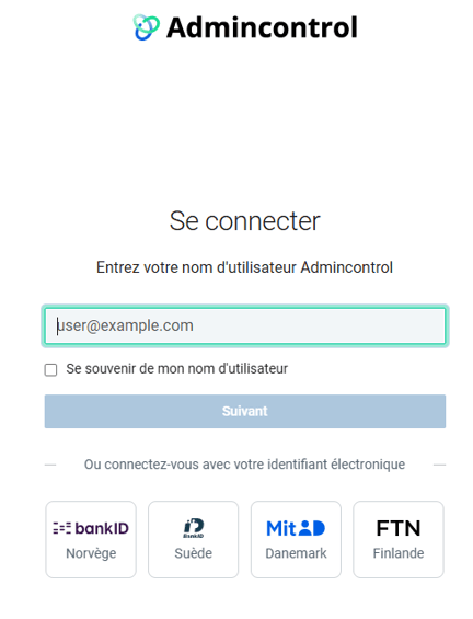 Page de connexion