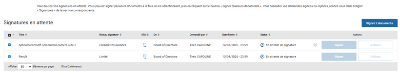 Signature en attente