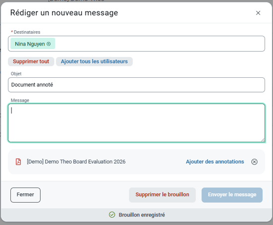 Rédiger un nouveau message