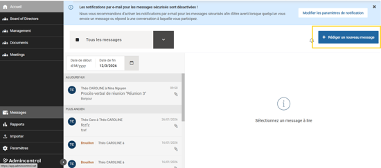 Commencer une nouvelle conversation
