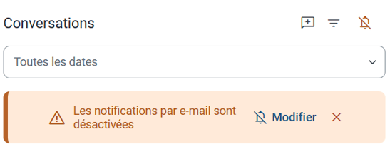 Notifications désactivées