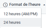 Choisir le format horaire
