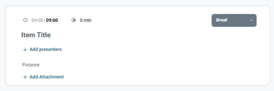 Interruption du type de point de l'ordre du jour