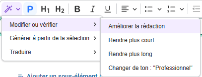 Révision du texte
